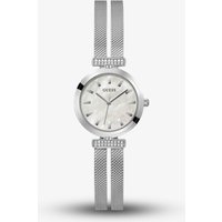 Guess Ladies Array Silver Mother Of Pearl Crystal Watch GW0471L1