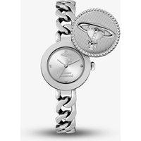 Vivienne Westwood Orb Button Womens' Silver Dial & Stainless Steel Link Chain Watch