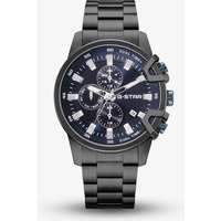 G-STAR Mens Bend3D Blue Dial Black Bracelet Watch GSW.505.05
