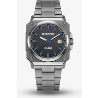 G-STAR Mens Cube Black Dial Grey Bracelet Watch GSW.508.07