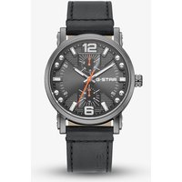 G-STAR Mens Rovic Black Leather Strap Watch GSW.509.02