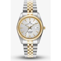 Jacques du Manoir Ladies Inspiration Classic Silver Dial Two-Tone Stainless Steel Bracelet Watch JWG02201