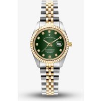 Jacques du Manoir Ladies Inspiration Elegance Green Dial Two Tone Stainless Steel Bracelet Watch JWL01206