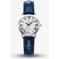Jacques du Manoir Ladies Genesis Silver Dial Blue Leather Strap Watch JWL04902