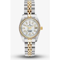 Jacques du Manoir Ladies Inspiration Elegance 26mm Silver Dial Two Tone Bracelet Watch NROP.08