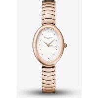 ROSEFIELD Ladies Ovale White Dial Rose Gold Bracelet Watch OVWRSR-OV21