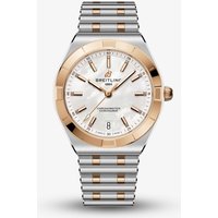 Breitling Ladies Chronomat Automatic 36 White Mother Of Pearl Dial Stainless Steel & 18ct Rose Gold Bracelet Watch U10320101A1U1