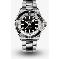 Breitling Mens Superocean Automatic 42 Black Dial & Stainless Steel Strap Watch A17375211B1A1