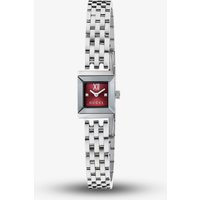 Gucci Ladies G-Frame Red Square Dial Watch YA128541