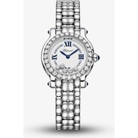 Chopard Ladies Happy Sport The First Pave Diamond Stainless Steel Bracelet Watch 278633-3002