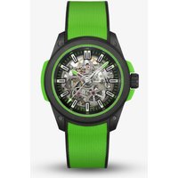 NORQAIN Wild One Skeleton Green Rubber Strap Watch N3000.07Q20.B14.R01