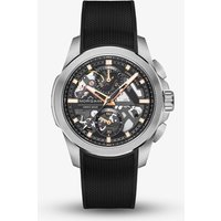 NORQAIN Independence Skeleton Chrono Black Rubber Strap Watch N3200.40S01.B01.R01