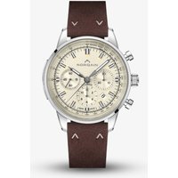 NORQAIN Freedom Chrono Brown Alcantra Ebony Leather Strap Watch N2200.18S01.C01.V01