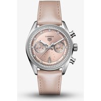 Tag Heuer Ladies Carrera Chronograph Diamond Set Pink Dial Watch CBS2215.FC6568