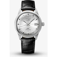 Longines Ultra Chron Classic Automatic Black Leather Strap Watch L2.537.4.72.2
