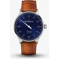 MeisterSinger Mens Pangaea Automatic Leather Strap Watch PM908