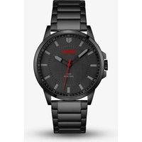 HUGO #FIRST Men's Black IP Bracelet Watch