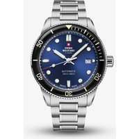 Swiss Military Mens Automatic Dive Blue Dial Bracelet Watch SMA34106.02