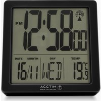 Acctim Varsity Radio Controlled Black Alarm Clock 71963