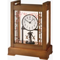 Seiko Decorative Rotating Pendulum Wooden Mantel Clock QXN235B
