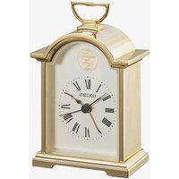 Seiko Clocks Gold Plated Mantel & Carriage Clock QHE004G