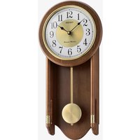 Seiko Gold Swinging Pendulum Wooden Wall Clock QXH073B
