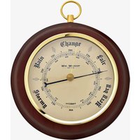 WM Widdop Round Wooden Barometer Clock W8019