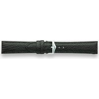 Darlena Chester Black Leather Silver Buckle Watch Strap LS1203 BLK 10MM (1) (SS)