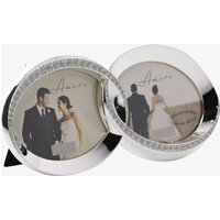 Silver Plated Double Rings 3x2 Photo Frame FS432