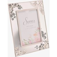 Sophia Classic Silver Daisy Photo Frame 4" X 6", Silver