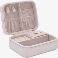 T.H.Baker Women's Sophia White Zipped Oblong Leather Jewellery Box SP3334