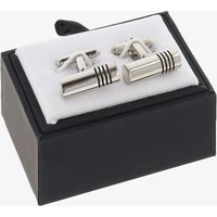Equilibrium Silver Plated Four Stripe Cufflinks 359593