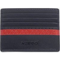 Zippo Navy Blue Red Stripe Card Holder Wallet 2008017