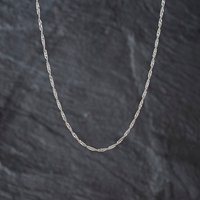 Second Hand 9ct White Gold Twisted 16 Inch Curb Chain 41021701