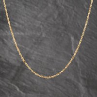 Second Hand 9ct Yellow Gold Twisted 18 Inch Curb Chain 41021723