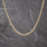 Second Hand 9ct Yellow Gold Open Link 18 Inch Curb Chain 41041912