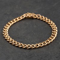 Second Hand 9ct Yellow Gold 8 Inch Curb Chain Bracelet 41081339
