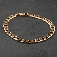 Second Hand 9ct Yellow Gold 7.5 Inch Curb Chain Bracelet 41081345