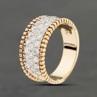Second Hand 9ct Yellow Gold Cubic Zirconia Pave Set Band Ring 41103233