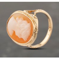 Second Hand 9ct Yellow Gold Cameo Oval Dress Ring 41103920
