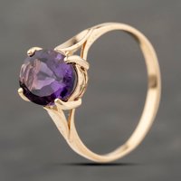 Second Hand 9ct Yellow Gold Amethyst Dress Ring 41103931