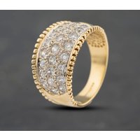 Second Hand 9ct Yellow Gold Cubic Zirconia Pave Band Ring 41104735