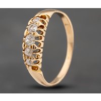 Second Hand Vintage Yellow Gold Diamond Five Stone Ring 41121017