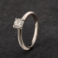 Second Hand Platinum 0.54ct Brilliant Cut Mastercut Diamond Four Claw Solitaire Ring 4112173
