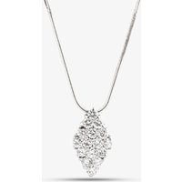 Second Hand 14ct White Gold 1.14ct Brilliant Cut Diamond Marquise Shaped Pendant & 18 Inch Chain 41142328