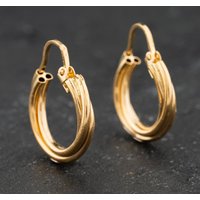 Second Hand Yellow Gold 20mm Twist Hoop Earrings 41174069
