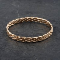Second Hand 9ct Yellow Gold Woven Standard Simple Bangle 41211305
