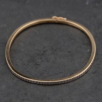 Second Hand 9ct White Gold Patterned Hinged Bangle 41211471