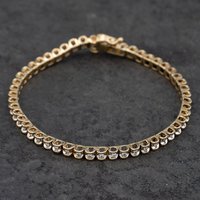 Second Hand 14ct Two Colour Gold 0.52ct Diamond Set 7 Inch Bracelet 41281432