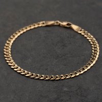 Second Hand 9ct Yellow Gold 7.5 Inch Curb Chain Bracelet 41281888